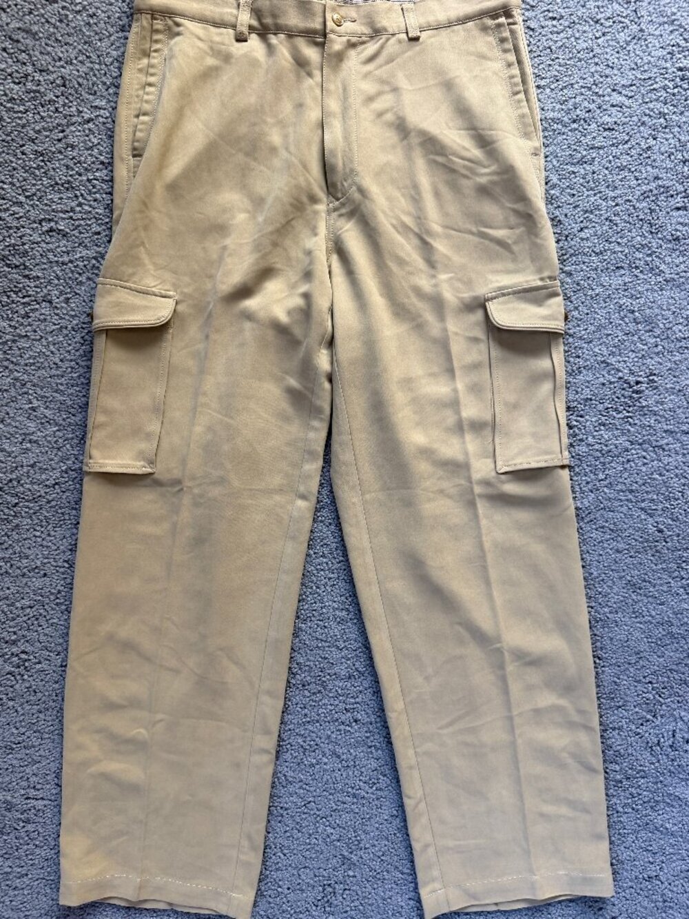Tommy Bahama Men’s 100% Silk Cargo Pants Khaki Tan Luxury Resort Size 35 - EUC